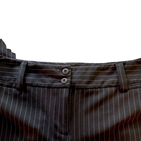 AB Studios Womens Pants Size 6 Black Pinstripe - Picture 3 of 9